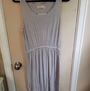 ❤Black and White Striped Dress